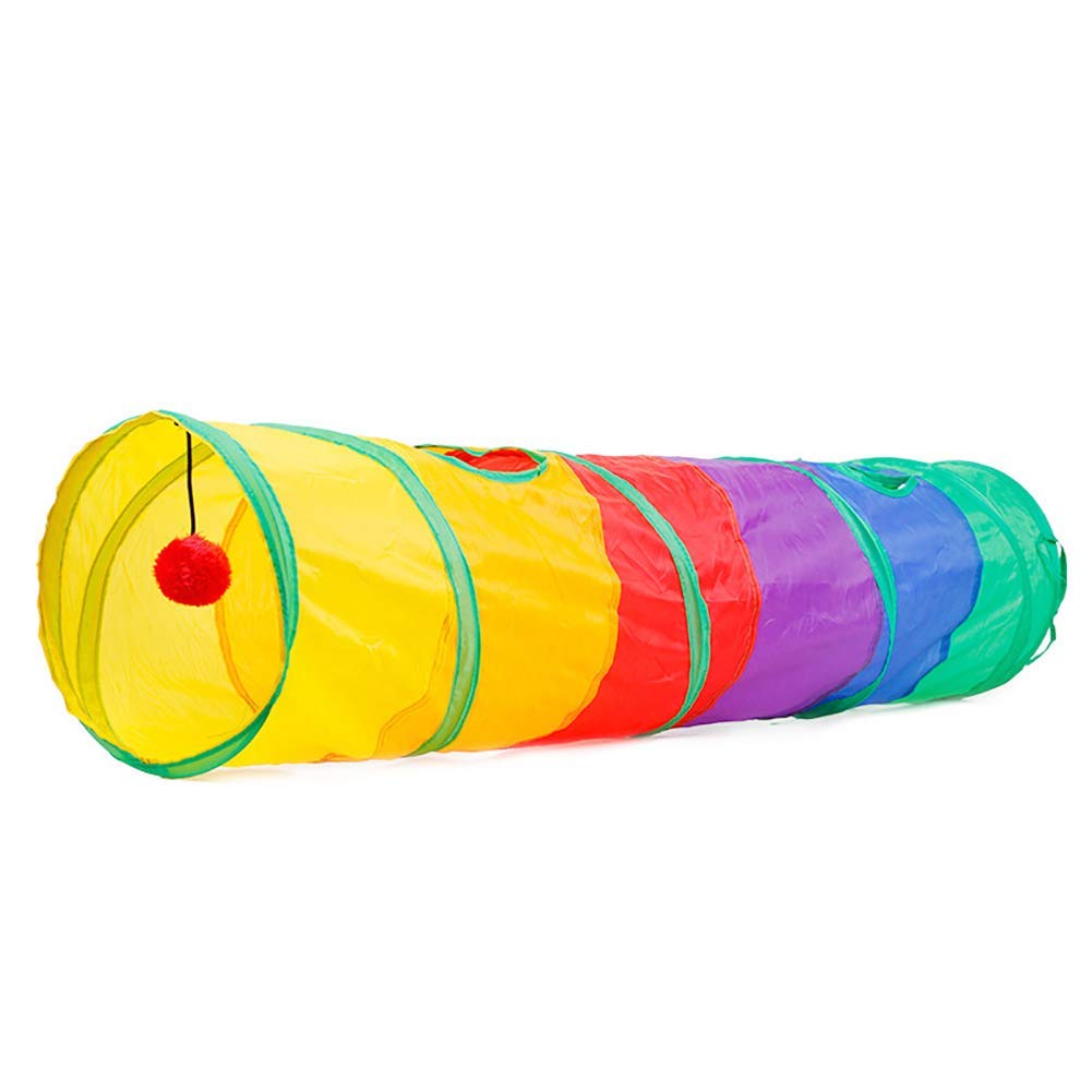 PETS EMPIRE Colourful Metal Tunnel Tube, Cat Toys Pet Tube, Collapsible Pets Tunnels Tubes, T-Shaped Cats Play Tunnel, Outdoor Indoor Toy with Hanging Ball for Cats, Kitten (B07W492R6D) Amazon Price History, Amazon Price Tracker