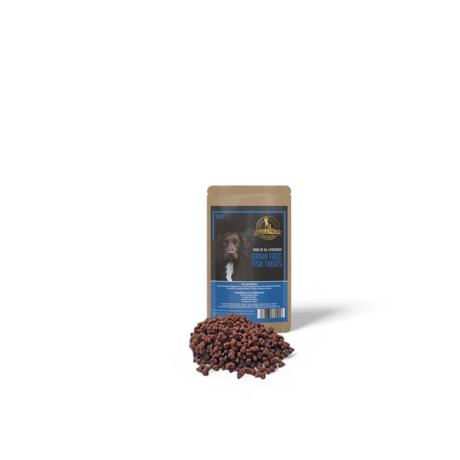 Dog & Field Grain Free Dog Treats - Fish, 100 g (Pack of 1)