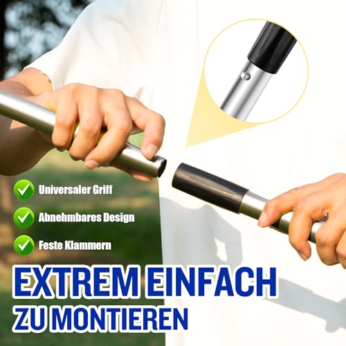 Snagle Paw Hundekotsammler, Abnehmbares 2 Stück Hundekotschaufel Für Garten, Gras, Pooper und Harke Metall Rechen Kehrschaufel für Große Mittlere Hunde mit Lange Verstellbare Griff Rake Waste Removal