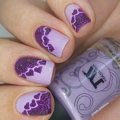 Whats Up Nails - Heart Chain Nail Stencils Stickers Vinyls For Nail Art Design (1 Sheet, 20 Stencils) #TOP6