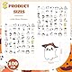 CharmBurst 100 Stück Halloween Geist Motiv Sticker, Niedliche Geister Deko Sticker Für Partys, Geeignet Für Kinder, Jugendliche Und Erwachsene, Ideal Für Wasserflaschen,