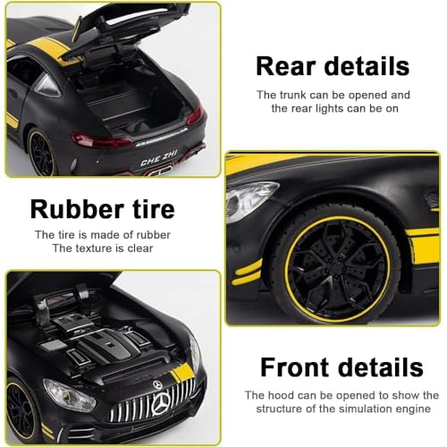 Image of VARIYA ENTERPRISE Exclusive Alloy Metal Pull Back Die-Cast Car Diecast Metal Pullback Toy Car with Openable 6 Doors,Light Music Boys Gifts Toys (1:24 Big Mercedes AMG GTR - Multicolor)