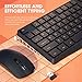 VicTsing Wireless Keyboard and Mouse Combo [Energy Saving], 3 Level DPI Adjustable Wireless Mouse and 2.4GHz Computer Keyboard, Independent On/Off Switch, Num/Caps/Power Indicator, Black