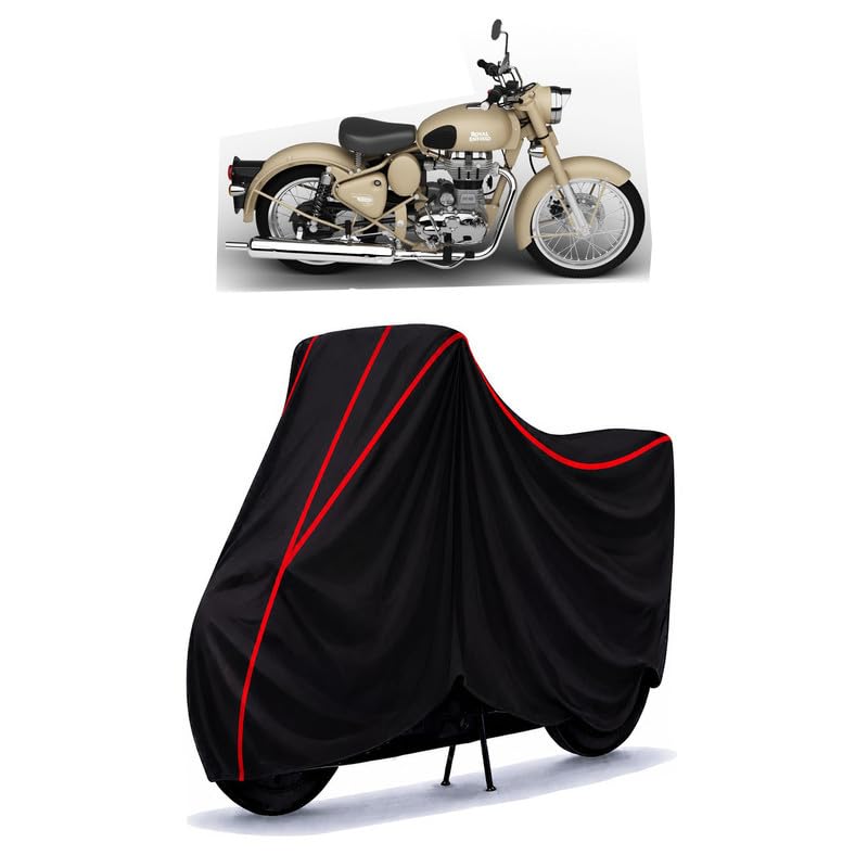 Image of Desert Storm STD Water Resistant Bike Cover for All Motorcycles & Rain | Heavy Duty Taffeta Fabric | UV Protection, Dustproof, Scratchproof | All Weather Two Wheeler Body Cover with Elastic Bottom
