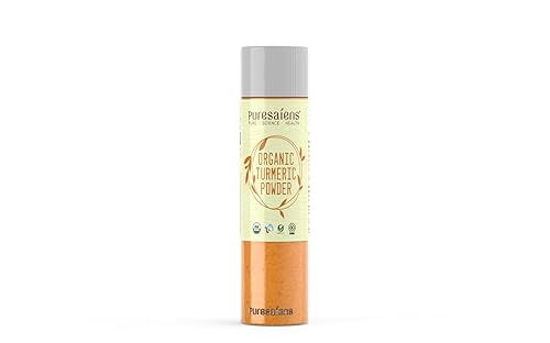 Puresaiens Polvo de cúrcuma orgánica polvo Haldi 881 onzas 882oz con 25 de curcumina Vegano Orgánico USDA Sin OMG en embalaje de grado