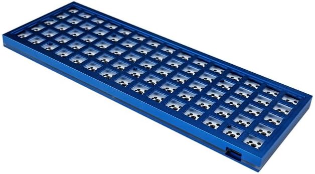 Electronics - QMK Hotswap Kit 75 Key Layout Anodized Aluminums Ortholinear Case Plate Туρе С PCB Mechanical Keyboard Idobaos75 (Blue Kit)