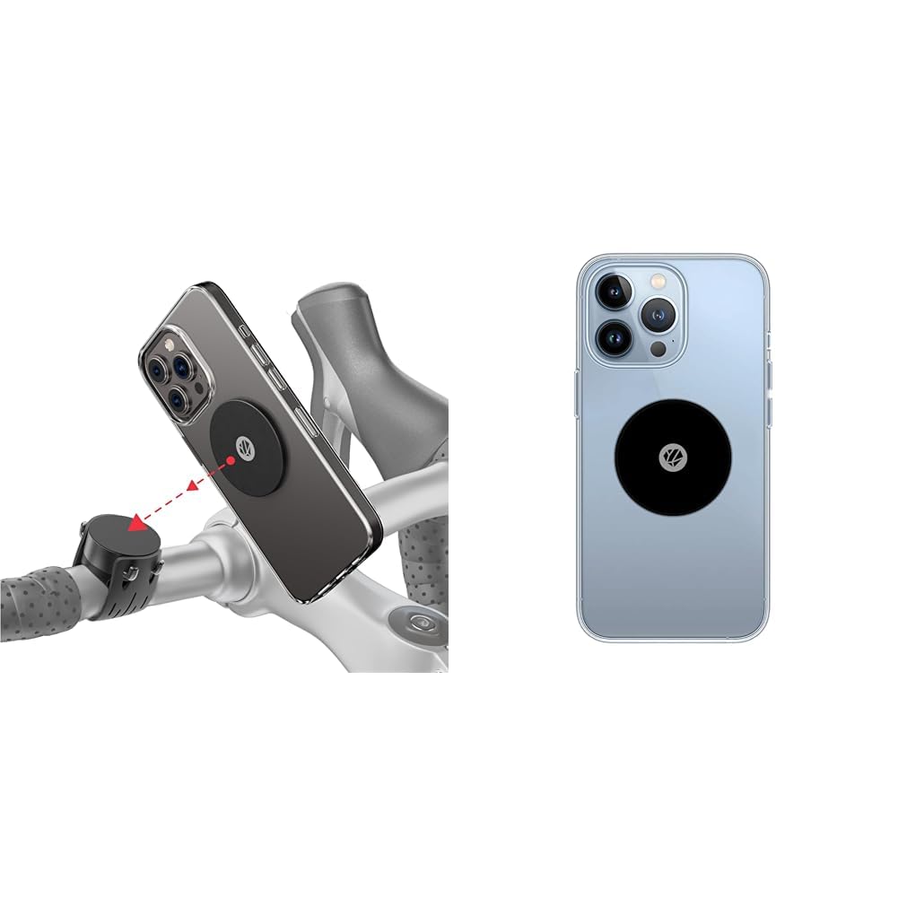 Shapeheart französische Innovation, magnetische Fahrrad-Telefonhalterung & Metallplatte, blendfrei, extradünner Universaladapter für Motorrad- und Fahrrad-Telefonhalterungen. Kompatibel Produkten