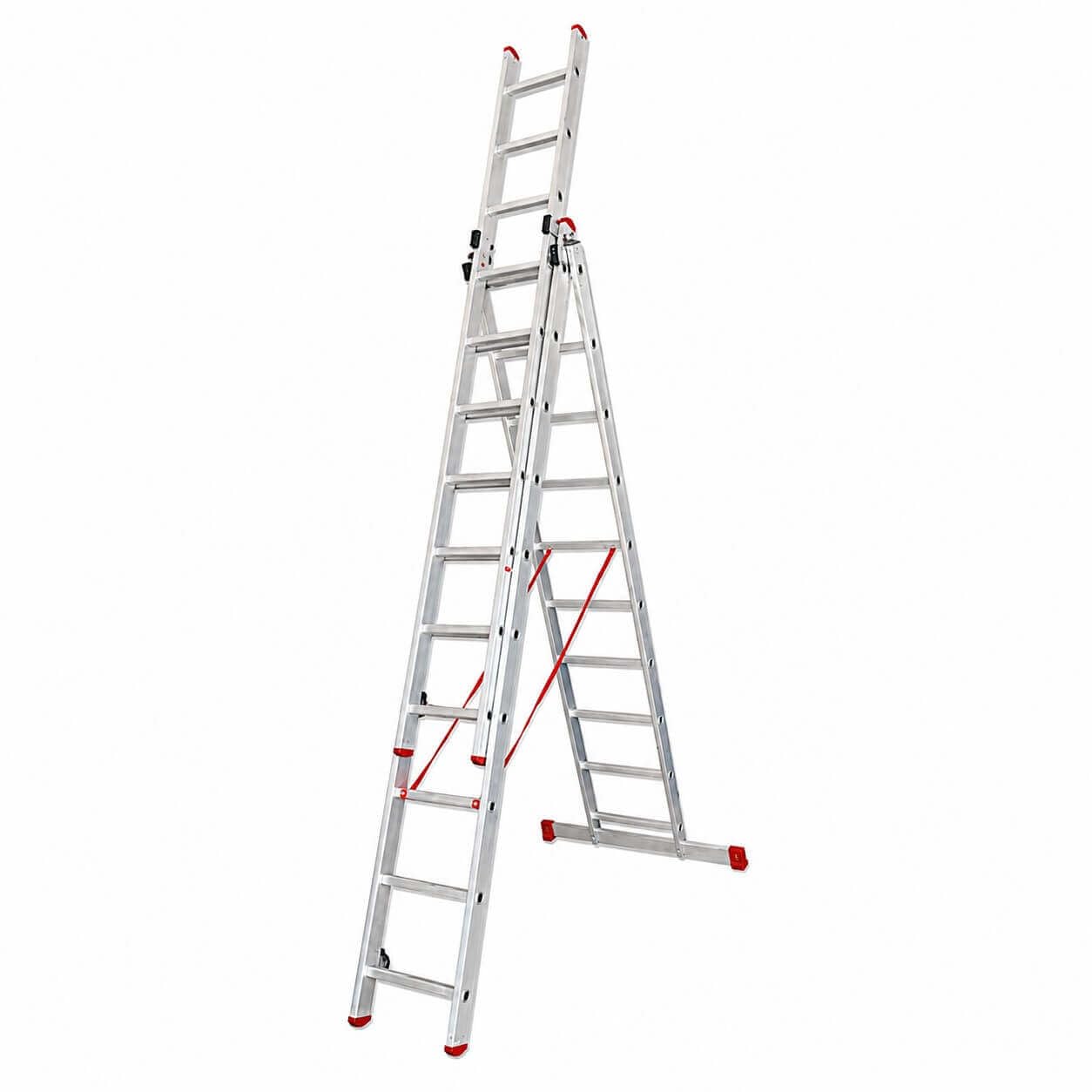Escalera Transformable Triple Plus TR3-PLUS-3.0 de 10x3 Peldaños de Aluminio