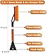 PLACHIDAY Snow Brush & Ice Scraper, 27 Inch, Ice Scrapers for Car Windshield, Detachable Snow Removal Tool with Ergonomic Foam Grip for Cars Trucks Suvs (Heavy Duty Abs, PVC Brush)