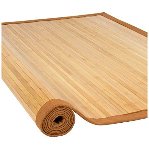 Bamboo Area Rug with Non-Skid Backing Cover