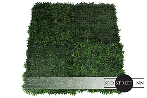Milltown Merchants Artificial Marijuana Pot Leaf Hedge - Fake Weed Plant - Smoke Shop Decor - Sound Diffuser Marijuana Wall Art - Topiary Cannabis Greenery Panels (12 Pack)