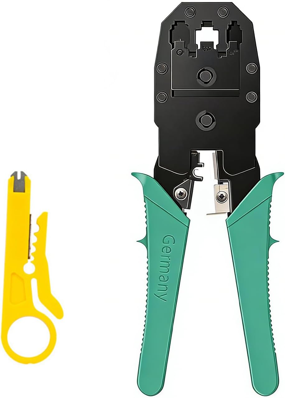Network Crimper,Cable Stripper Cutter, for Network and Telephone Cables,Ethernet Crimping Hand Tools