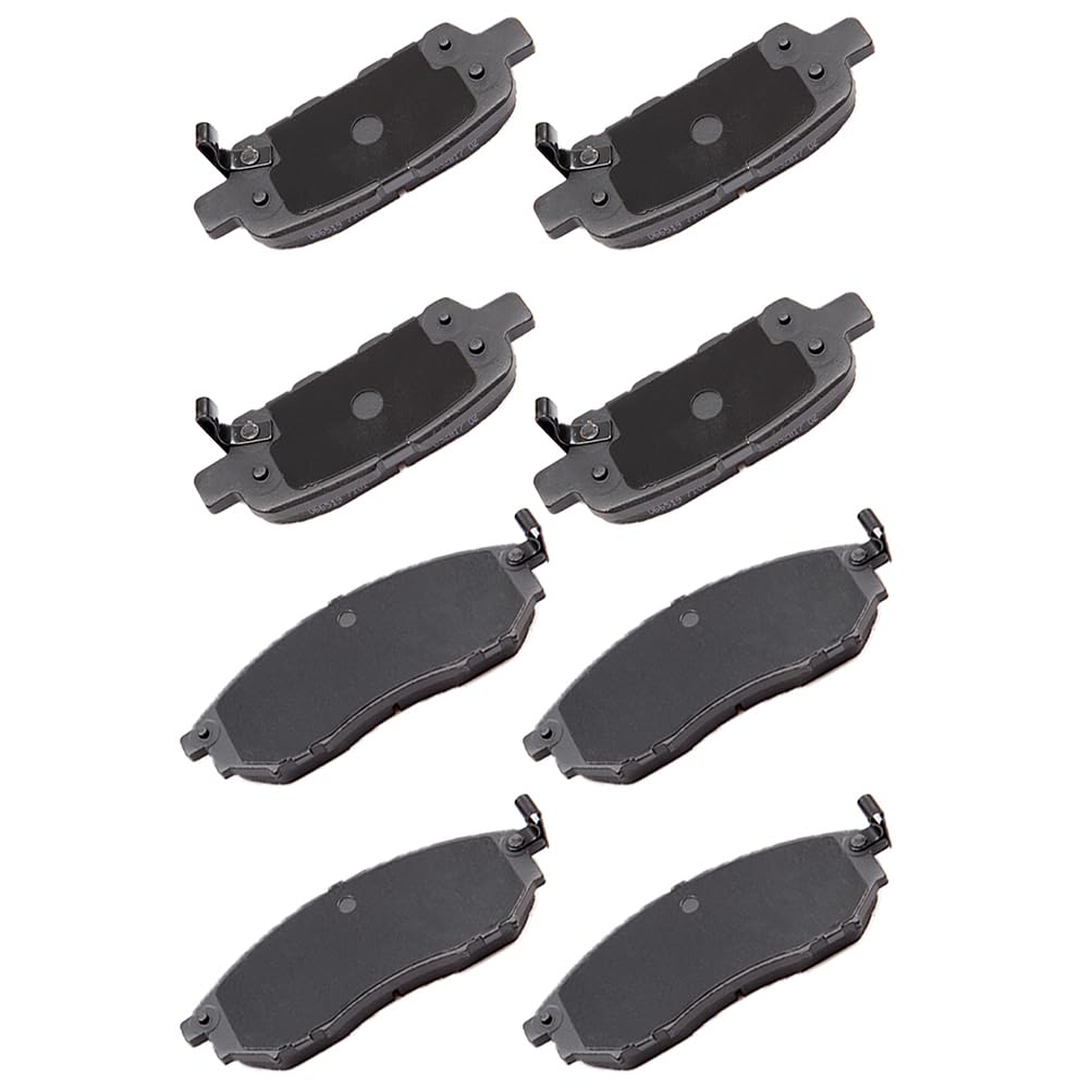 cciyu D905 D888 Front Rear Ceramic Brake Pads Kits 8pcs fit For Infiniti EX35,EX37,FX35,FX37,FX45,G25,G35,G37,M35,M35h,M37,M56,Q40,Q70L,QX50,QX70,For Nissan 350Z,370Z,Murano