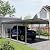 REPICK Heavy Duty Metal Carport with Galvanized Steel Roof and Metal Carport Kits, Outdoor Carport Canopy Enhanced Base, Multi-Purpose Extra Large Car Shelter for Car, SUV, Truck and Boats (12x20 FT)