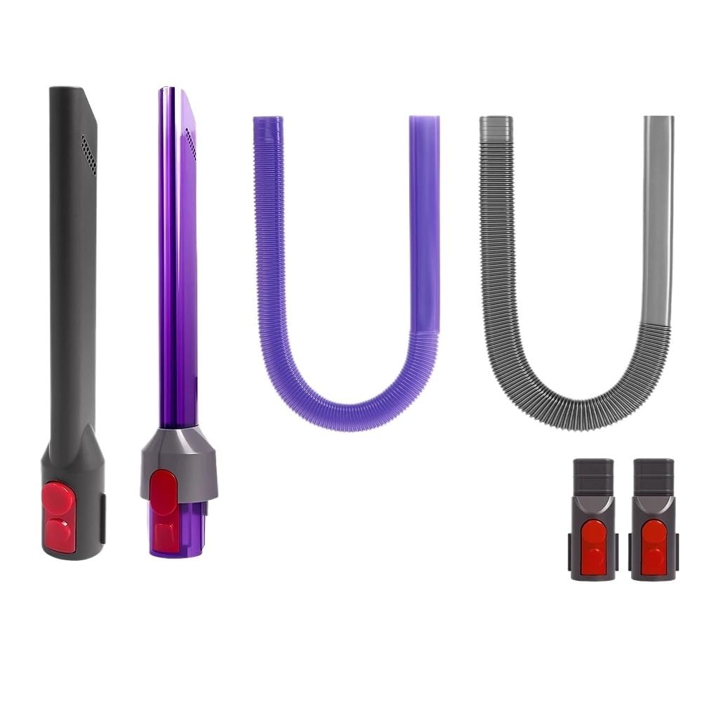 Boquilla Flexible para rendijas para Dyson | Diseño de tubo flexible, punta plana estrecha, uso en múltiples escenas, fácil conexión(Set B)