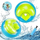 🐬【Diseño de bolsa de aire doble】El material grueso es más fuerte y la boquilla a prueba de fugas está espesada para garantizar la seguridad de la natación al aire libre y la diversión de aprender a nadar.El diseño de doble flotador de aire hace que los brazaletes sean más seguros y cómodos. Los brazaletes para niños se pueden adaptar perfectamente a la forma natural de los brazos. Sugerimos recomendar inflar los brazaletes alrededor del 70% para que sean más cómodos.
