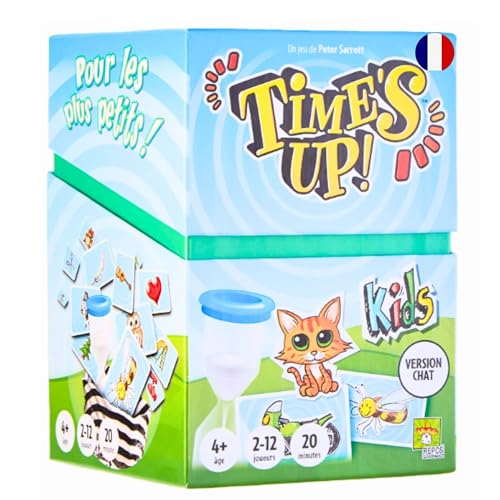 Asmodee - Time's UP! Kids : Version Chat - Jeu de Société Enfants dès 4 Ans - Jeu d'Ambiance et de Rapidité Familial - Cartes Dessins à Faire Deviner - 2...