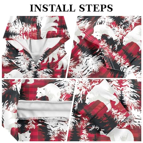 Kids Hoodies Sweaters Christmas Xmas Polar Bear Hooded Sweatshirts with Big Pockets for Boys Girls B04004583