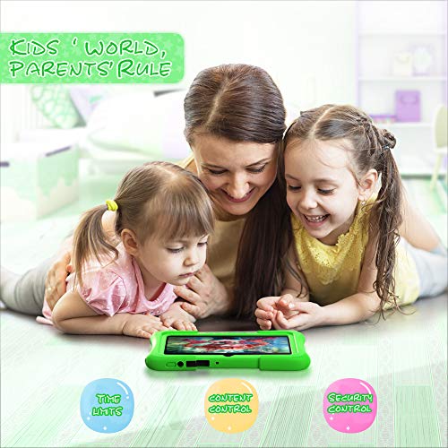 Image of Dragon Touch Y88X Pro 7 inch Kids Tablets, 2GB RAM 16GB ROM, Android 9.0 Pie Tablet, Kidoz Pre-Installed with Kid-Proof Case (Green)
