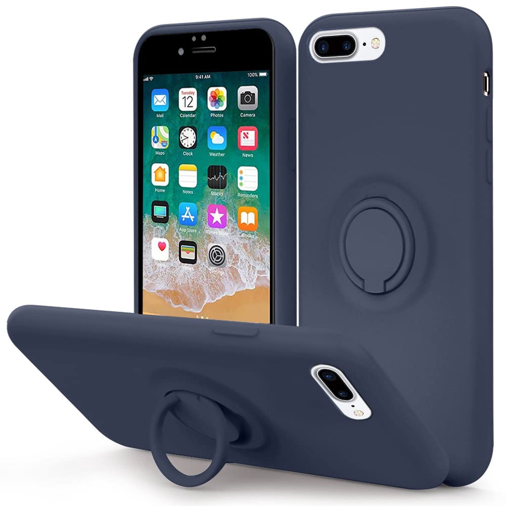 MOCCA for iPhone 7Plus/iPhone 8Plus Silicone Stand Case 5.5inch (Navy Blue)