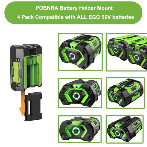 Image of 4 Pack Battery Holder Wall Mount Compatible with EGO 56V Accessories Tool Storage Rack Hanger Under Shelf fits All
