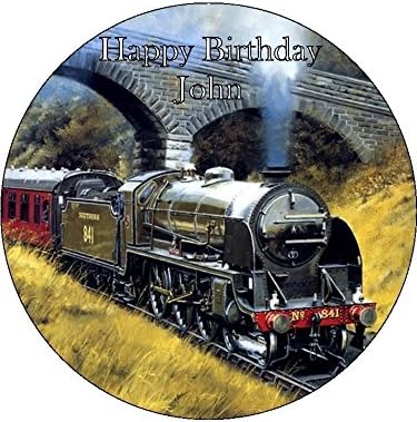 7.5" Steam Train Personalised Edible Icing Cake Topper