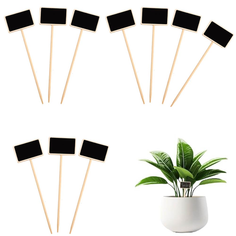 15 Etichette Piante In Legno Nero - Lavagnette Per Orto E Giardino | Idee Per Semi, Erbe E Fiori - Foto 6