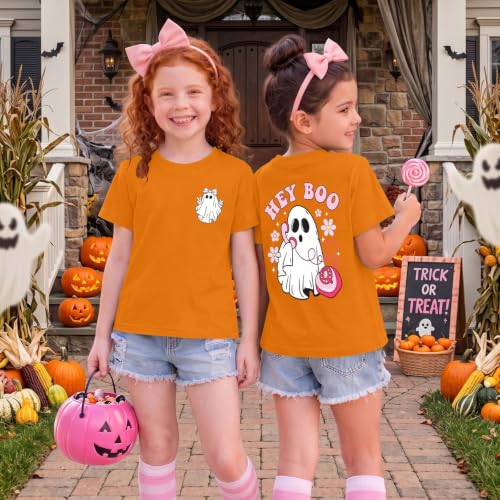 Halloween Shirts for Kids Toddler Ghost Graphic Tee Spooky Season Fall Tops - image 3