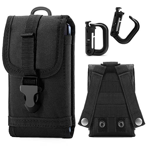 MOLLE Tactical Pouch Army Waist Holster Cell Phone Bag for iPhone 11 12 13 Samsung Galaxy Android Belt Clip Grimloc Locking D-Ring