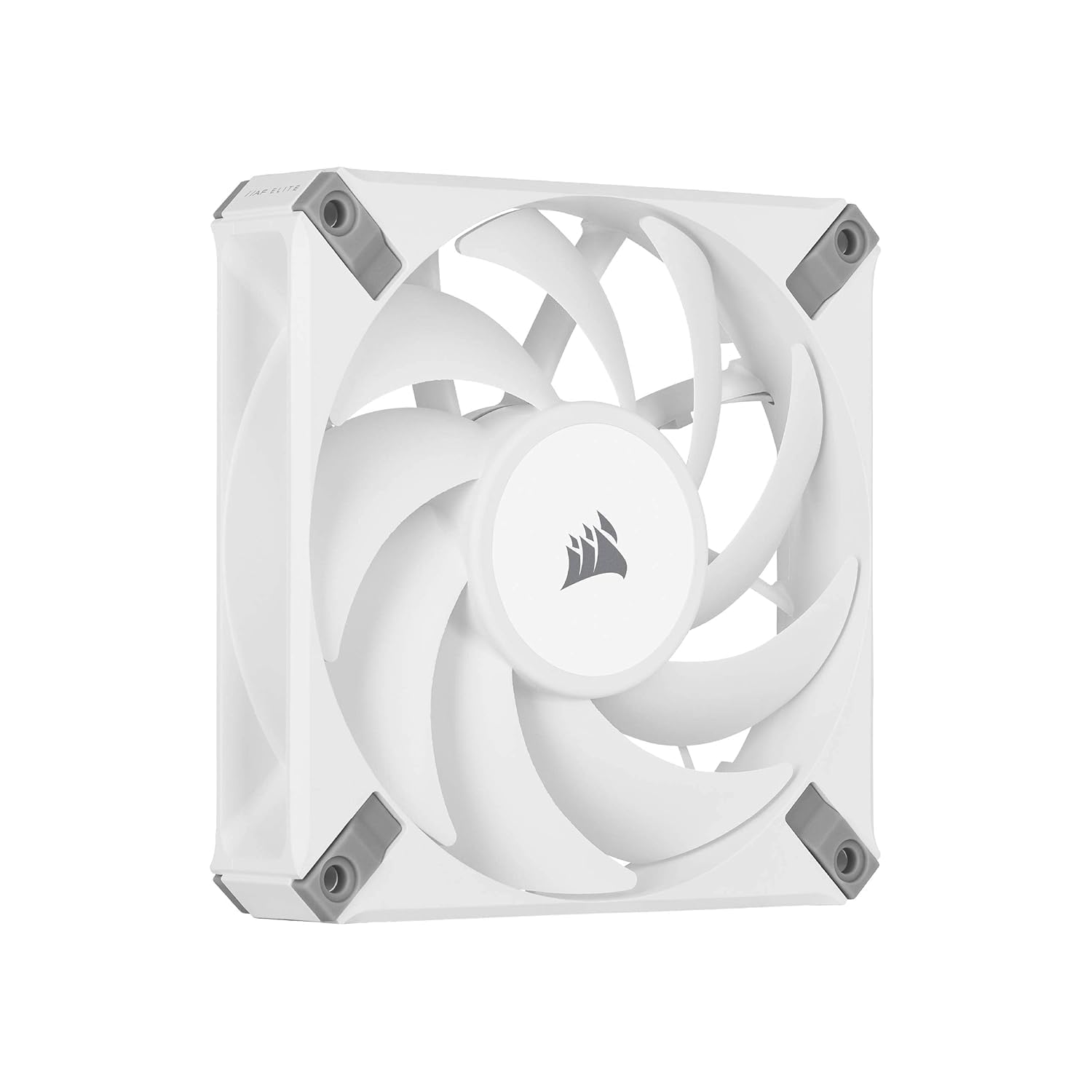 Corsair AF120 ELITE Hochleistungsfähiger 120-mm-PWM-Lüfter mit Fluid-Dynamic-Lager - AirGuide-Technologie - Geräuscharm - Zero RPM Mode - Einzelpackung - Weiß