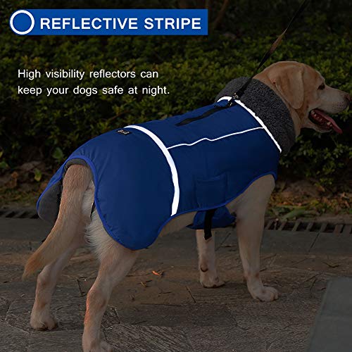 Image of QBLEEV Warm Dog Coat, Reflective Dog Jacket, Waterproof Dogs Winter Coat