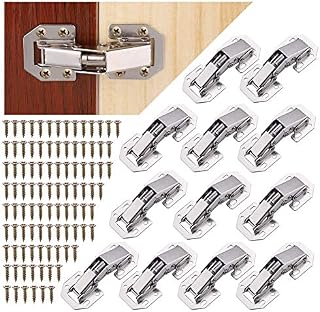 Zocipro12pcs 90°Cabinet Hinges with Hinge Screws,Soft Close Hinges Used as Kitchen Cupboard Hinges, Cupboard Hinges, Hinges for Cupboard Doors, Bathroom Cabinet Hinges, Wardrobe Hinges,hettich Hinges