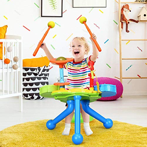 Costzon FWAM-02470 2-In-1 Kids Electronic Musical Toy Drum Set thumb #5