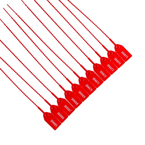 Stylight - 200 Plastic Truck Seals, Shipping Seals, Trailer Seal, Fire Extinguisher Seals, Pull-Tite Plastic Seals, Tamper Evident Seals, Security Seals, Self-Locking Seals, Stylight (Red 200) #TOP5