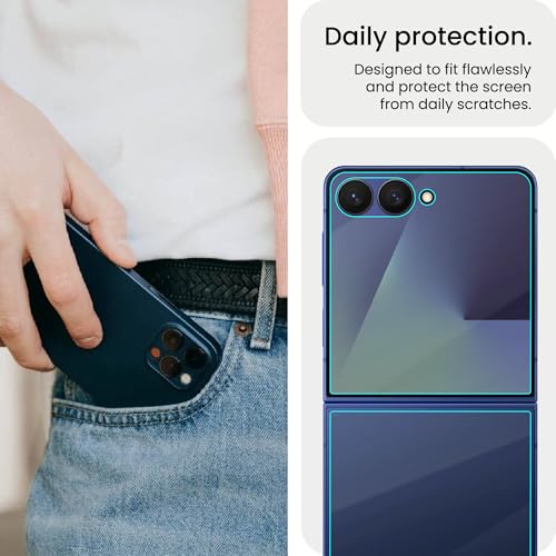 Image of ArmourPro Matte Back Screen Protector for Samsung Galaxy Z Flip 7, Premium Ultra Thin TPU Back Membrane Guard, Anti-Glare, Bubble-Free, Edge to Edge Coverage, Fingerprint Friendly | 1 Pack