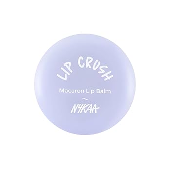 Nykaa Cosmetics Lip Crush Macaron Lip Balm - Lip Butter with Shea Butter and Sweet Almond Oil - Nourishing and Healthy Lips - 01 Blueberry - 0.28 oz
