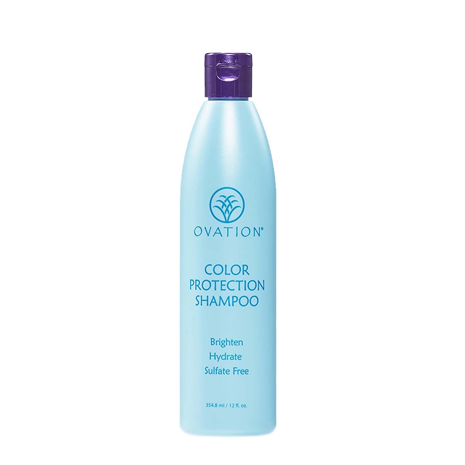 Ovation Color Protection Shampoo - Brightens and Hydrates Treated Hair - 12 oz - With Rice Bran, Avocado, Passionfruit Seed Oils