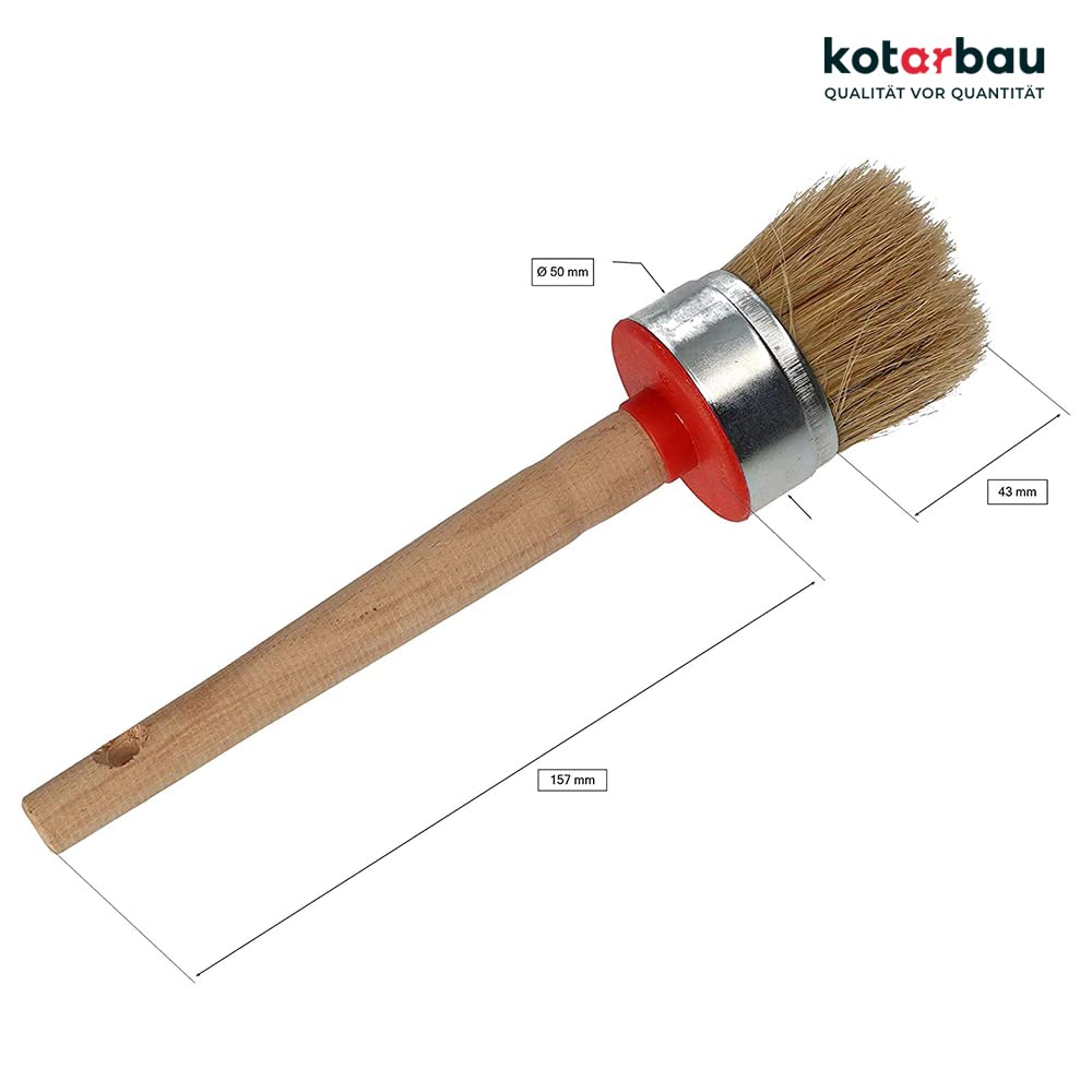 KOTARBAU® 10er Set Rundpinsel 50 mm Ringpinsel Lasurpinsel Lackierpinsel Malerpinsel Holzpinsel für Renovierungsarbeiten