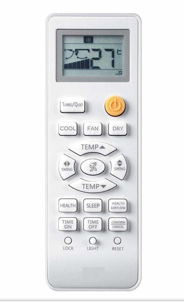 Haier AC Remote Control Replacement Compatible with Haier Split & Inverter Air Conditioners, Features Turbo, Cool, Dry Modes & LCD Display Infrared, White Compatible 131 Model AC (Pack of 1)-image-22