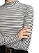Floerns Women's Mock Turtleneck Long Sleeve Slim Fit Stretch Striped T-Shirts Tunic Tops Fall Fashion Trendy Outfits Clothes Black F Medium