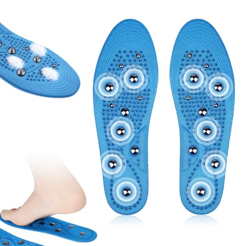Image of HANNEA 1 Pair Acupressure shoe sole,Breathable Magnet Nubs Massager shoe insoles for men women Stimulate Blood Circulation,Relieve Tension - Acupressure Tools kit (M EU 41-46)