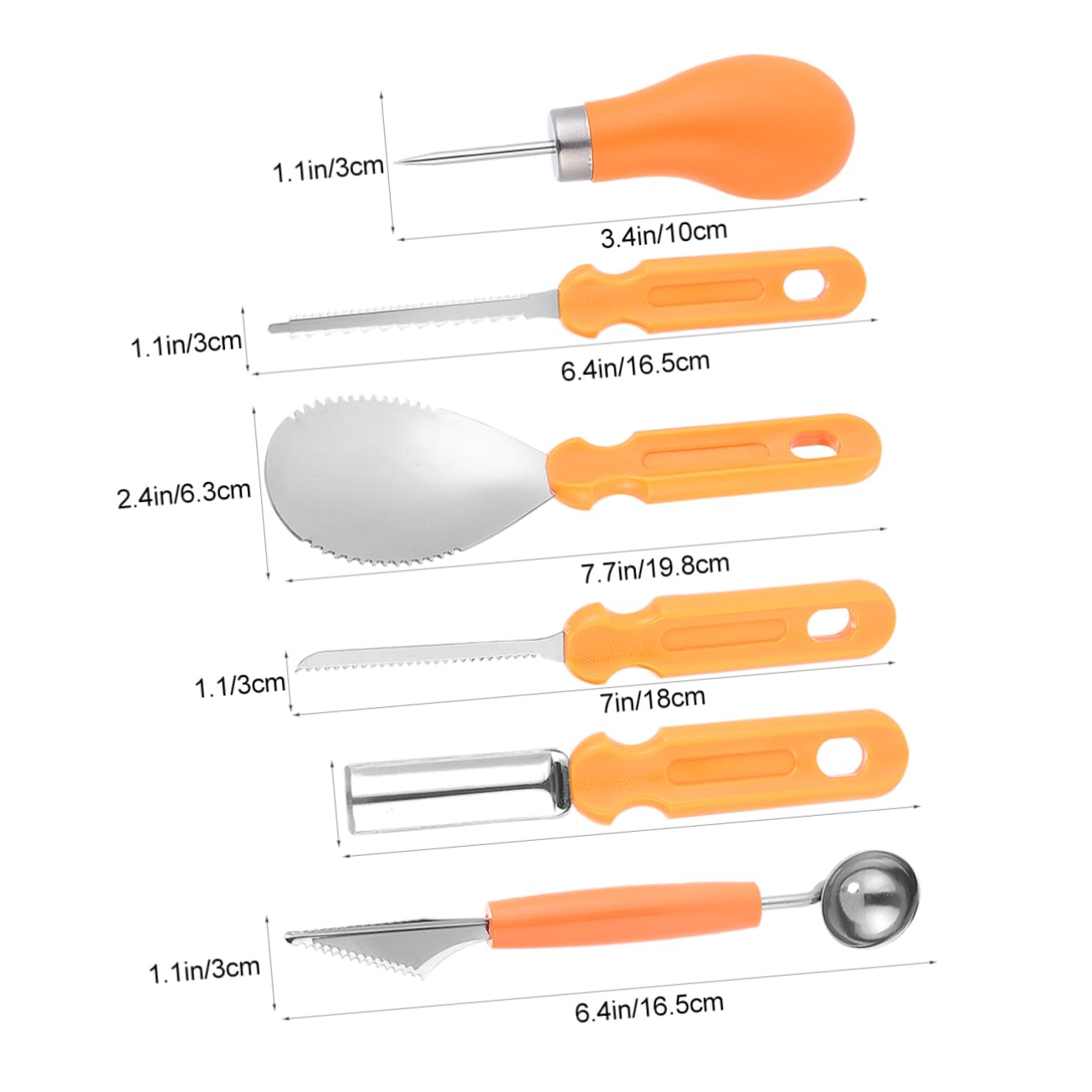 DECHOUS 8Pcs Pumpkin Carving for Tools for Halloween Fun Complete Kit with Scoops Saws and Candles for Pumpkin Decorating