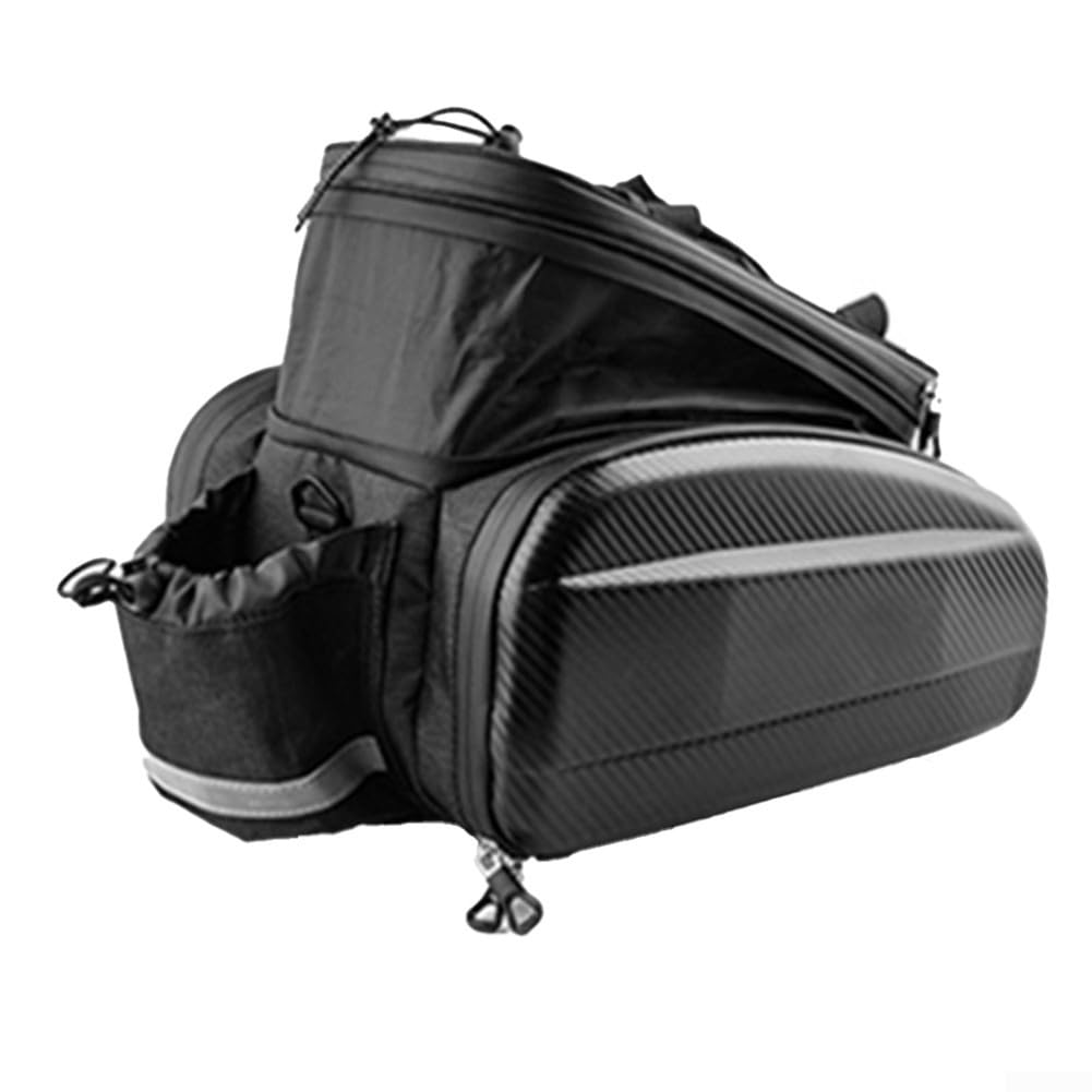 Honseadek Borsa da sella rigida in EVA, con doppia cerniera, impermeabile, per la sicurezza notturna, borsa a tracolla convertibile per bicicletta (30 L)