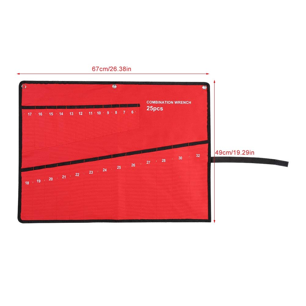 Nikou Torba na narzędzia, zwijana torba na narzędzia z wieloma kieszeniami, torba na narzędziach do podróży, torba na uchwyty do kluczy i szczypiec, organizer z płótna dla stolarzy i rzemieślników