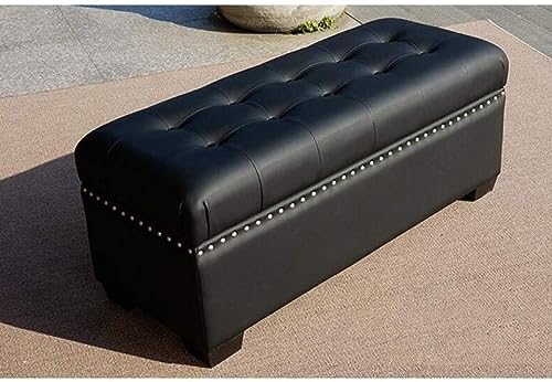 Ottoman repose-pieds bois massif pliable coffre salon