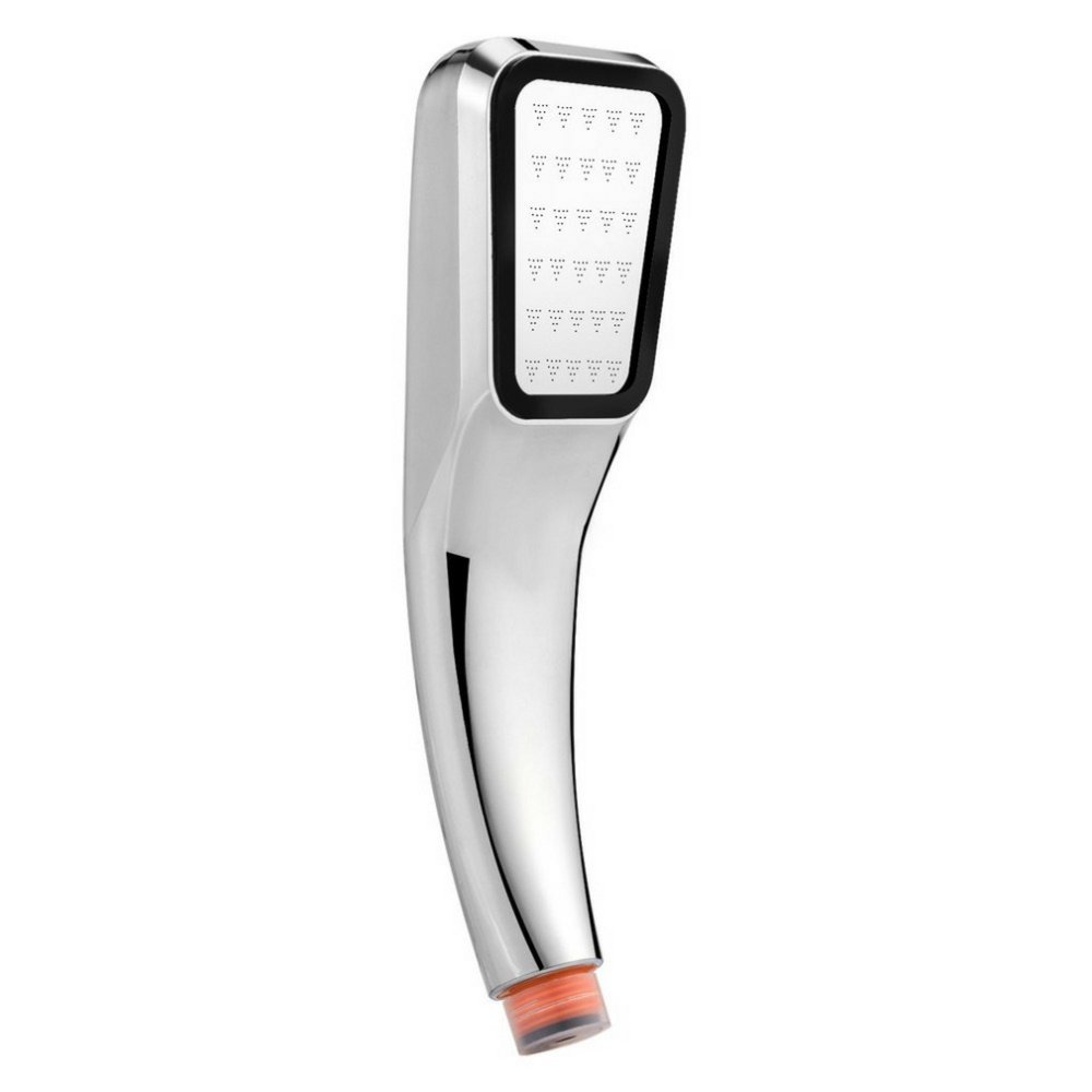 HydroTonic Universal High Pressure Shower Head with Powerful Jet, Rectangular Shape, 30% Water-Saving, Anti-Limescale - Handheld Shower Head for Spa and Bathroom