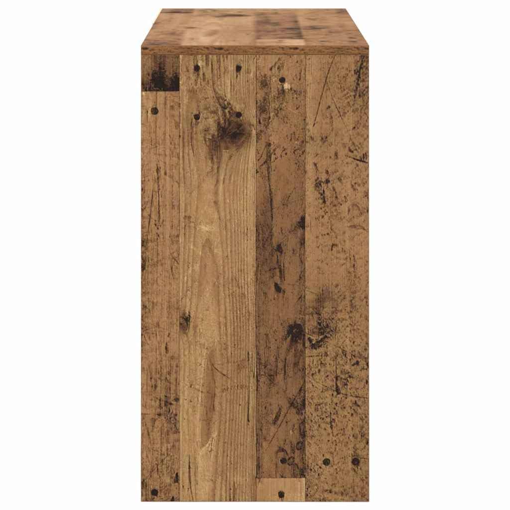 Scrivania in legno anticato, 90 x 37,5 x 75 cm, con cassetti, moderna scrivania da ufficio per casa, studio, PC, postazione di lavoro e tavolo da gioco