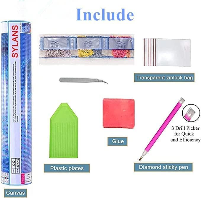 Miniatura 6 de nwiteiw Kits de pintura de diamantes de anime de dibujos animados para adultos, pintura artística de diamante completo, personajes de anime de