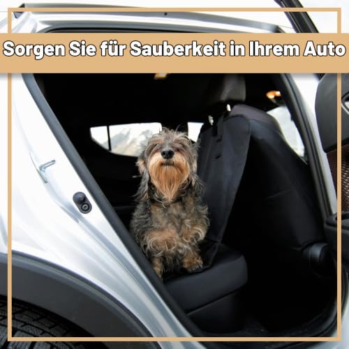 Retoo Hundedecke Auto Rückbank, 130 x 135 cm, mit Gurtöffnungen, waschbar