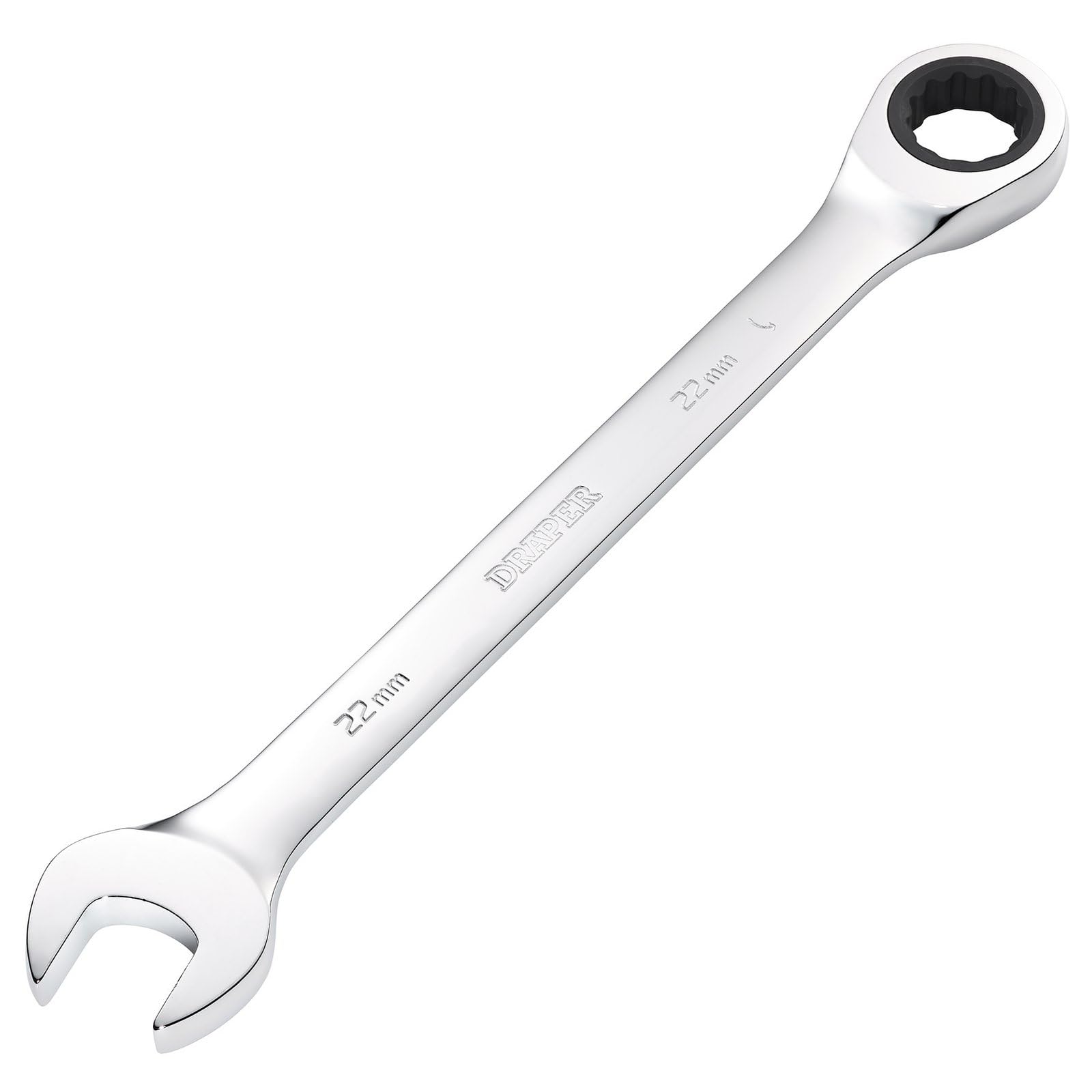 Draper 31022 Hi-Torq Metric Ratcheting Combination Spanner, 22mm